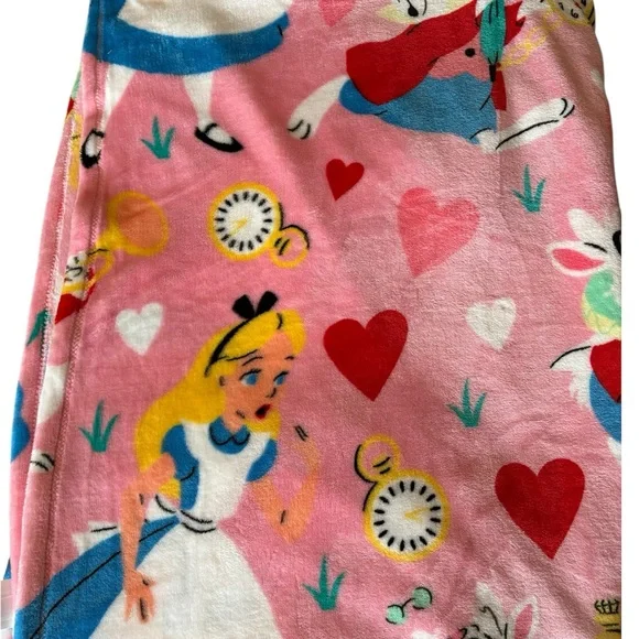 Alice in Wonderland Plush Throw Blanket - Picture 1 of 2
